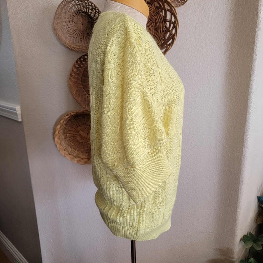 Vintage Billie Jo Soft Yellow Blousy Sweater - Picture 4 of 6
